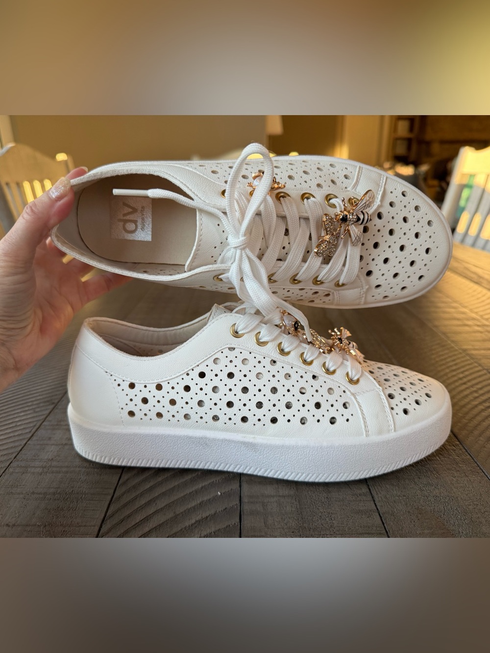 DV by Dolce Vita Roxanne  Perforated Lace-Up Sneakers Women’s Size 8 (NWOT)